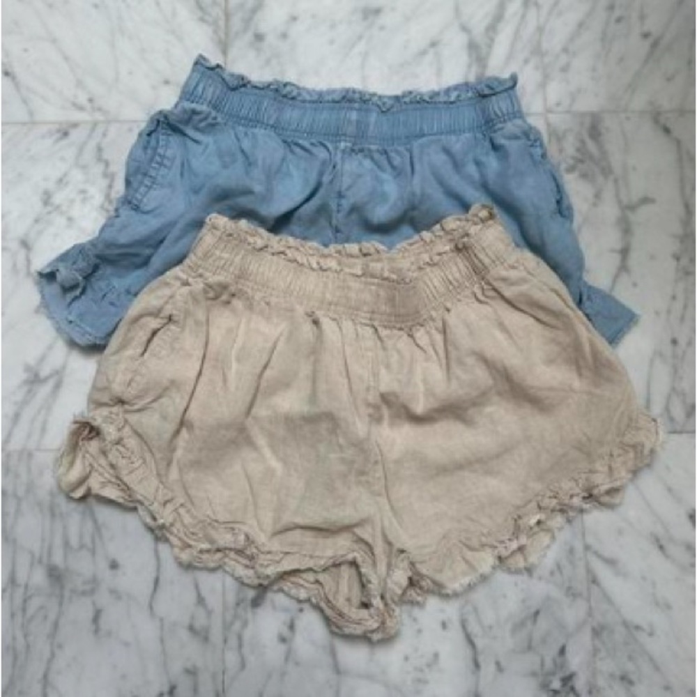 2 pair of small aerie shorts. Blue and white